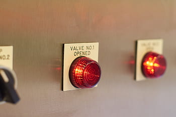 knapp, utstyr, glødende, styre, panel, rød, maskin, enhet, industriell, elektrisk, vise