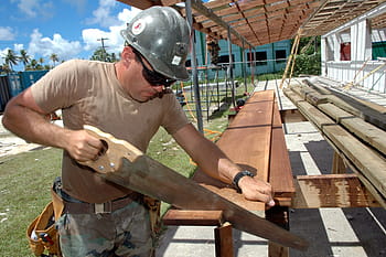 man, holding, wood, saw, worker, construction, building, carpenter, male, job, build