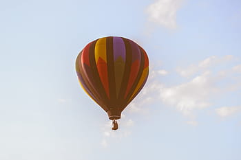 multicolored, hot, air balloon, floating, air, balloon, daytime, still, items, things, fly