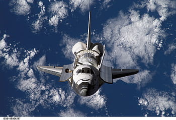 灰色、 黒、 宇宙船、 スペースシャトル、 発見、 宇宙、 地球、 船、 国際宇宙ステーション、 iss、 アプローチ