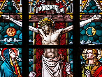 mosaik kaca salib, Jumat yang baik, penyaliban, jendela gereja, kaca patri, jendela kaca patri, jendela, gereja, yesus, kristus, kudus