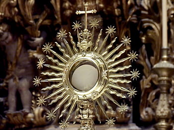 eucharistie, monstrance, svaté přijímání, katolík