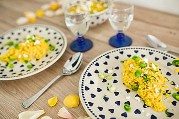 bunga-bunga, kuning, meja, menyenangkan, imut, makanan, romantis, makan, makan malam, restoran, Desain