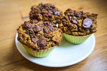 muffins, huge, chunks, chocolate, Homemade, close up, dessert, muffin, wood, food, cake