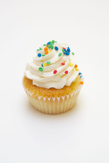 cupcake con glassa, Cupcake, dolce, spruzzatori, Pasticcino, delizioso, zucchero, glassatura, bianca, forno, cibo