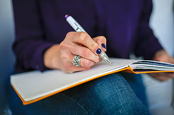 scrittura, lettera, mano, Nota, penna, carta, taccuino, donna, femmina, diario, squillare
