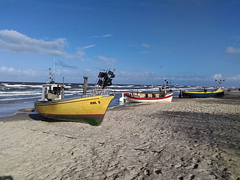 Rewal, Boats, Cutter, Sea, Haven, landscape, ship, the coast, holiday, beach, sand