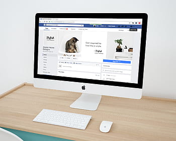 closeup, φωτογραφία, γύρισε, ασημί imac, τραπέζι, web design, Facebook, facebook σελίδα, μικρή επιχείρηση, επιχείρηση, ιστός