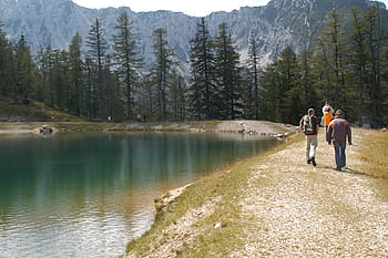 Water, Bergsee, Hiking, Excursion, Day, excursion day, idyll, crystal clear, wanderer, mountain hike, hiking day