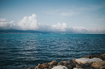 negro, mar, soleado, playa, costa, mar negro, Sunny Beach, Bulgaria, océano, verano, agua