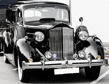 classic, gray, vehicle grayscale photography, oldtimer, auto, old, automotive, vehicle, old car, vintage car automobile, retro