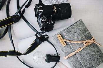 contemporáneo, cámaras, Vintage, antiguo, cámara, fotografía, clásico, equipo, cable, vista de ángulo alto, ninguna gente
