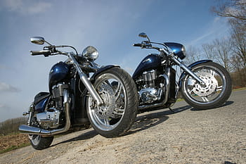 dva, Černá, parkoviště motorového člunu křižník, strom, motocykl, motorka, Zvyk, turné, cestovní, kolo, dopravní systém