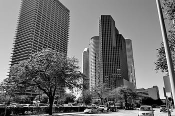 downtown houston, texas, bedrifts, bygninger, høy, skyskrapere, bybildet, sentrum, Houston, skyline, usa