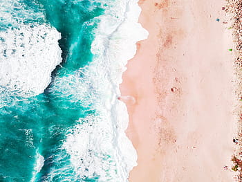 top, uitzicht, kust, zee, oceaan, water, golven, natuur, blauw, hemel, strand