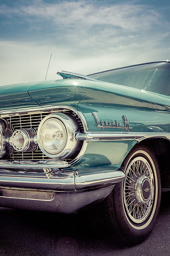 klassisch, blaugrüner chevy Impala, Oldtimer, Jahrgang, Auto, uns Auto, Muscle-Car, retro, Fahrzeug, Chrom, Cadillac