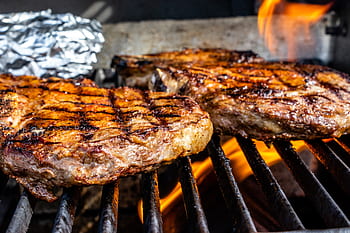 steaky na grilu, maso, steak, gril, bbq, grilování, jídlo, grilovaný, Lahodné, Chutný, jíst