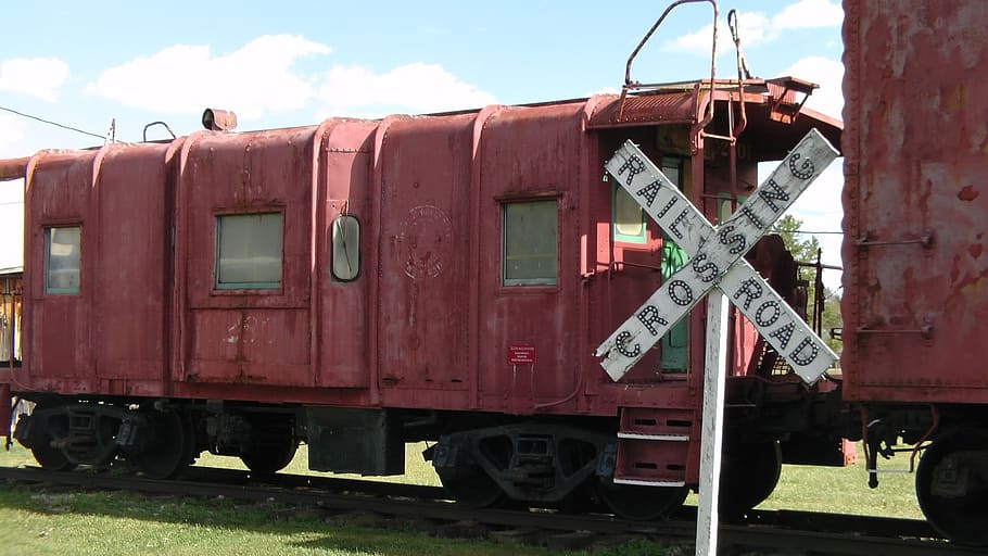 train car, railroad, crossing