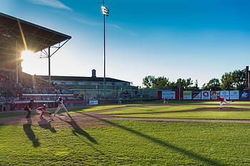 pemain baseball, bermain, lapangan, siang hari, baseball, pemain, olahraga, olahraga kompetitif, stadion, kompetisi, di luar ruangan