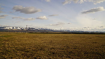 duidelijk, hemel, grasveld, blauw, bergen, walla, wa, Washington, palouse, landschap, bouwland