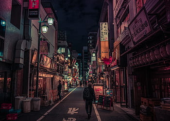 Tokio, noc, shinjuku, osvětlení, večer, budova, Asie, noční vidění, neon, silnice, cestovat