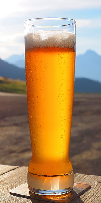 tæt på, Foto, glas, fyldt op, øl, bord, hvedeøl, ølglas, hvedeølglas, drikke, tørst quencher