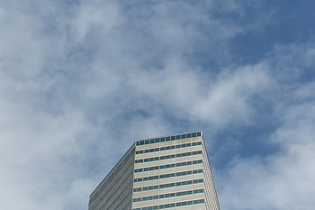 skycraper, bulutlar, açı, bina, Kent, uzun boylu, pencereler, bardak, mimari, dizayn, gökyüzü