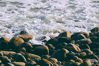 tengeri hullámok, fekete, sziklák, nappal, fényképezés, strand, kövek, part, óceán, tenger, hullámok