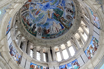 rotunda, dome, ceiling, barcelona, museum, museum of barcelona, building, architecture, capitol, tourism, travel
