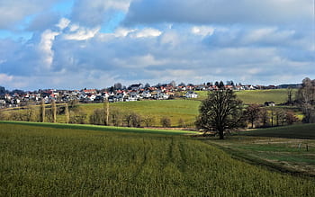 villaggio, insediamento, rurale, case, frazione, costruzione, idilliaco, panoramico, terra contadina, agricoltura, cielo