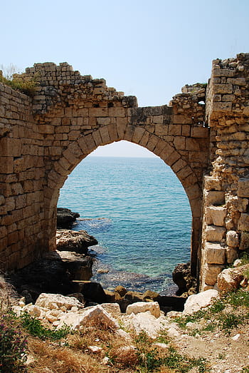 cihlová brána, pobřeží, mys anamur, krocan, oblouk, moře, hrad, zeď, stará zřícenina, architektura, Dějiny