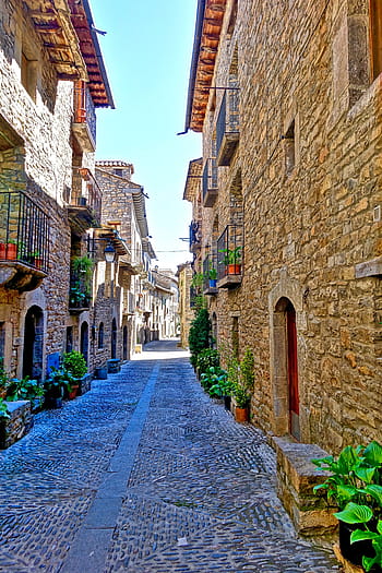 alej, backstreet, dlážděné, uličkou, úzký, ulice, architektura, Evropa, středověký, Dům, město
