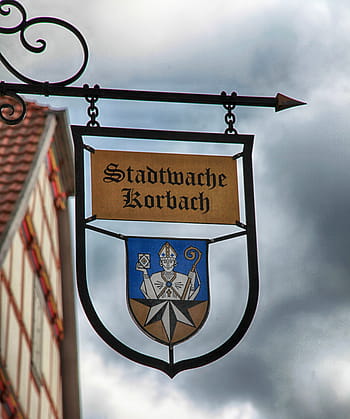 shield, wrought iron, city guard, korbach, blacksmithing, samurai, golden, historically, old town, gold, metal
