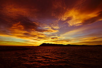 rippling, body, water, golden, hour, sea, ocean, waves, nature, dark, clouds