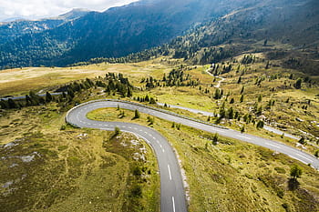素晴らしい、 道路、 純粋、 自然、 空撮、 秋、 鳥瞰図、 車、 ドライブ、 ドライバー、 運転