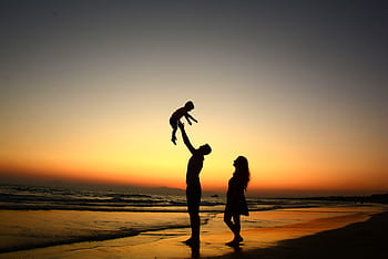 child, dad, family, happiness