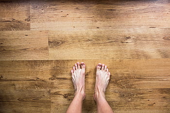 barefoot, bare, feet, floor, hardwood