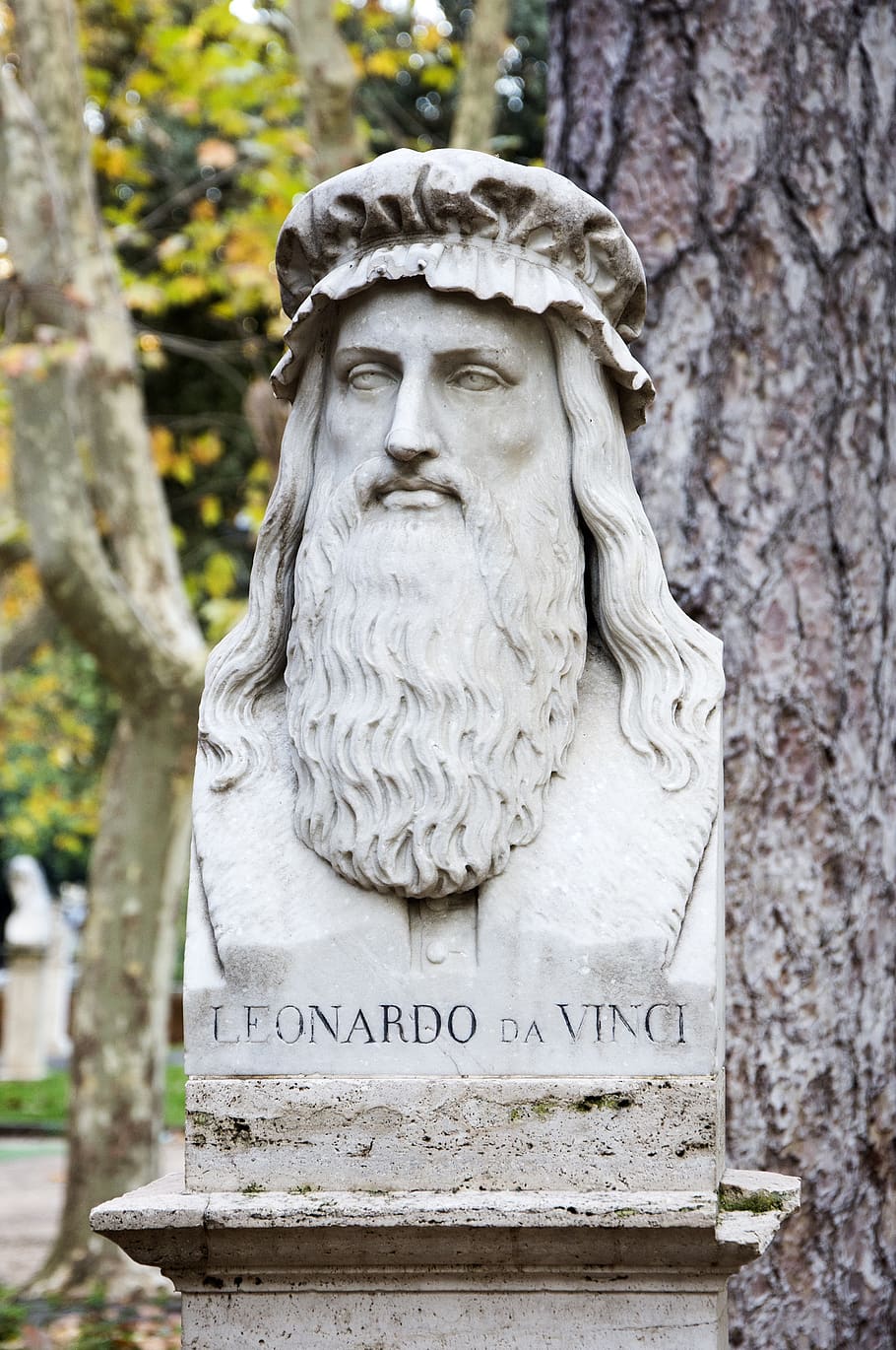 da Vinci, leonardo, Řím, Itálie, Evropa, socha, portrét, sochařství, umění, antický, Dějiny