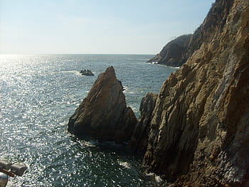 seascape, rocks, ocean, mexico, acapulco, landscape, water, sea, vacation, coast, holiday
