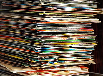 różne magazyny, płyty, pojedynczy, muzyka, mieszać, analog, odłożyć słuchawkę, płyta winylowa, dźwięk, odtwarzanie muzyki, zabytkowe