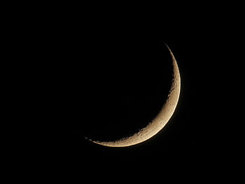 三日月、 月、 夜、 スペース、 ラウンド、 天文学、 自然の美しさ、 自然、 風景、 人なし、 月面