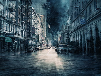 fotografie, město, deštivý, den malování, bouřka, počasí, hrom, mrak, Napájení, nebezpečí, Příroda