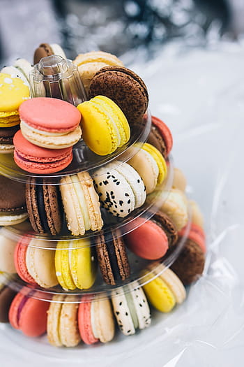 manis, macarons, diatur, menara, Berwarna-warni, permen, lezat, camilan, gula, makanan penutup, konpeksi