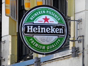 Heineken, Bier, Getränk, Alkohol, Holland, heineken, Bier, Niederlande, Werbung, Werbeschild, Schild, Text