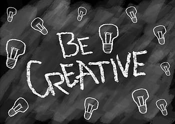 black, white, creative, bulb painting, be creative, creativity, drawing, symbol, imagination, solution, inspiration