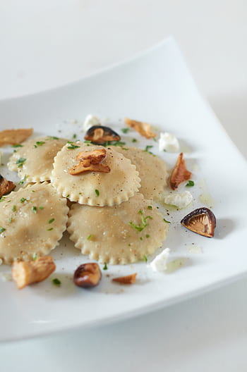 ravioli, houby, sýr, deska, těstoviny, kuchyně, jídlo, večeře, gurmán, italština, krémová