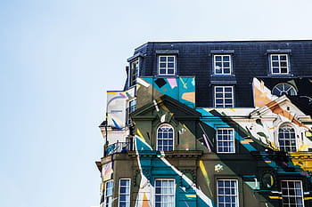 large, building, covered, murals, captured, canon 6, 6d, London, Canon 6D, urban, graffiti