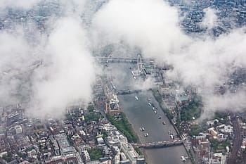 （英国）、 ロンドン、 ロンドンの目、 センター、 イギリス、 目、 飛行機、 建築、 ビッグベン、 都市、 雲