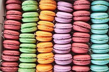 barvitý, sladký, suchar, Pozadí, dezert, pečivo, macaron, cookie, Chutný, detailní, tradiční