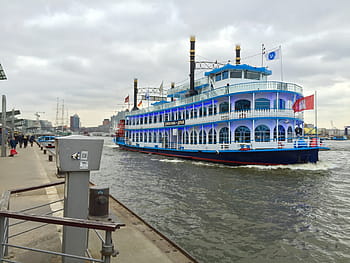 nave, amburgo, porta, traghetto, avvio, Germania, Landungsbrücken, Elba
